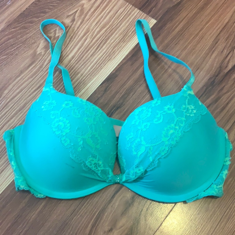 VS Push-Up Bra - Seafoam Green w/Lace